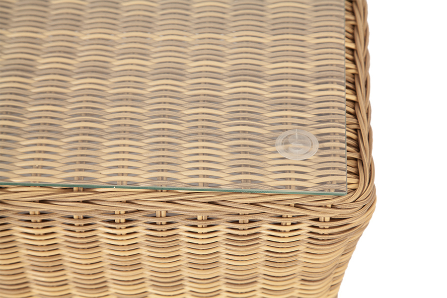 "Капуто" журнальный столик из искусственного ротанга, цвет соломенный