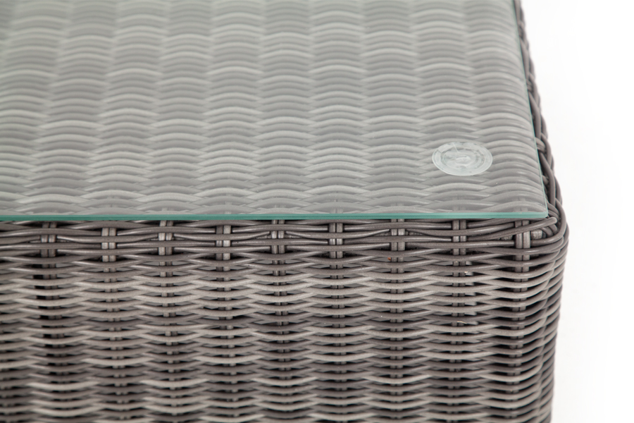 "Лунджи" журнальный столик плетеный, цвет графит