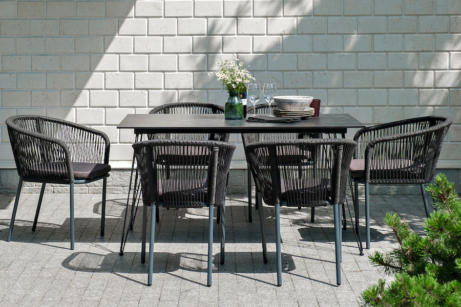 "Милан" обеденная группа на 6 персон, цвет темный