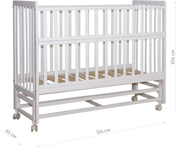 Кровать-маятник белый Albero НИК 2б