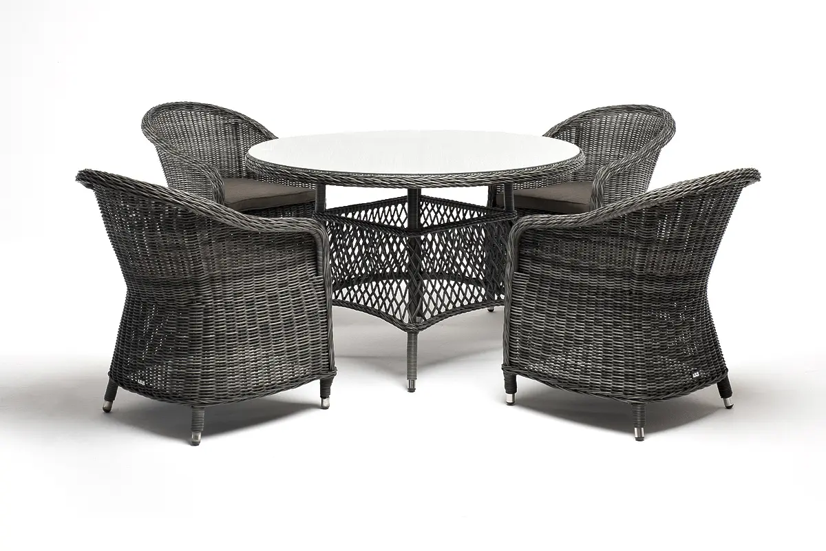 "Эспреззо–118 R" обеденная группа плетеная, цвет графит